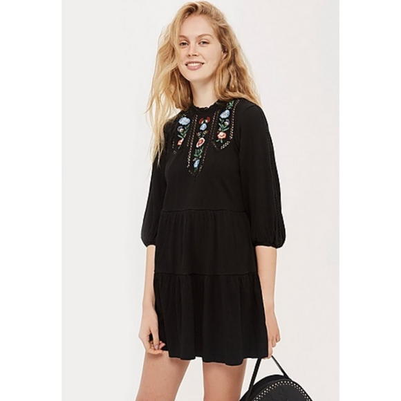 topshop floral smock dress